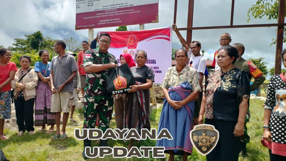 Dandim 1618/TTU Turun ke Garis Perbatasan, Bagikan Langsung Sembako untuk Warga