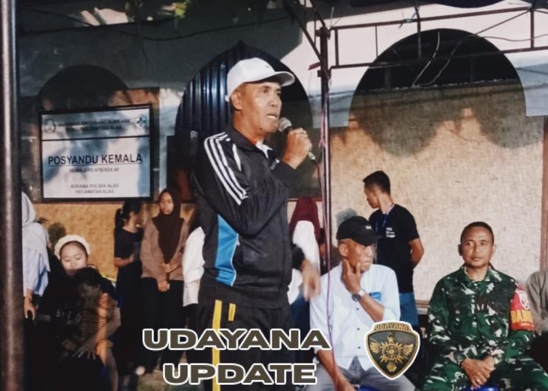 Kades Cup 2025 Resmi Dibuka, Babinsa Koramil 1607-04/Alas Hadir Berikan Dukungan