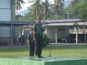 Kodim 1628/Sumbawa Barat Gelar Upacara Bendera Rutin 17 Desember 2025