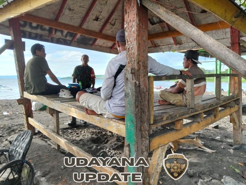 Babinsa Beringin Jaya Ingatkan Nelayan Oi Ua Waspada Ombak Tinggi