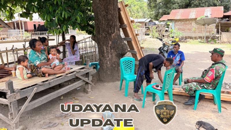 Babinsa Sertu Denis Fernandes Gelar Pamwil dan Komsos di Maurole Selatan