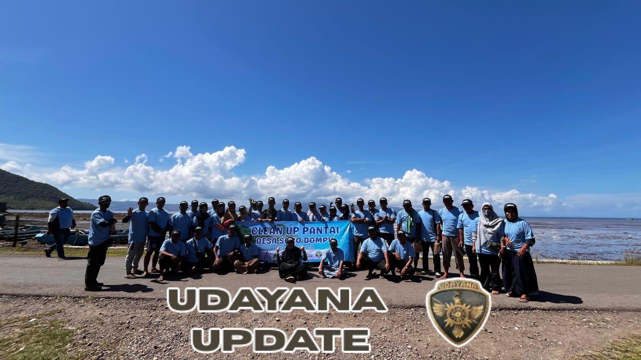 Babinsa Serka M. Ali Pimpin Aksi Clean Up Pantai Soro Bersama 60 Relawan