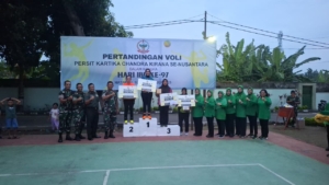 Persit Dim 1606/Mataram Raih Juara II Voli