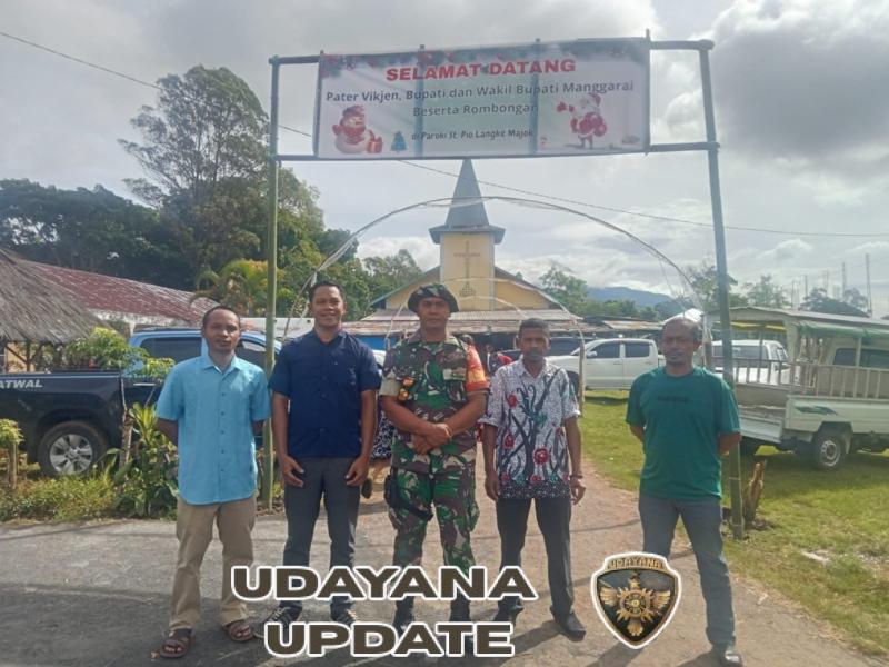 Natal Penuh Kepedulian, Babinsa Satar Mese Bersama Pemerintah dan Gereja Dampingi Kelompok Rentan