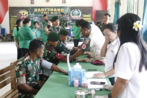 Sambut Hari Juang TNI AD Ke-80, Kodim Belu Gelar Baksos Donor Darah Peduli Sesama