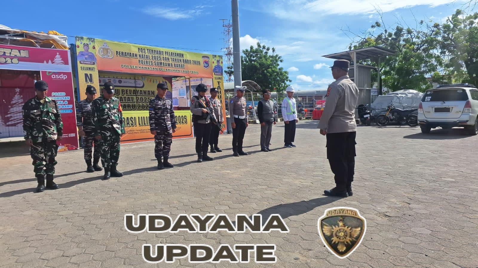 Apel Gabungan Posko Terpadu Nataru 2025–2026 Digelar di Pelabuhan Poto Tano