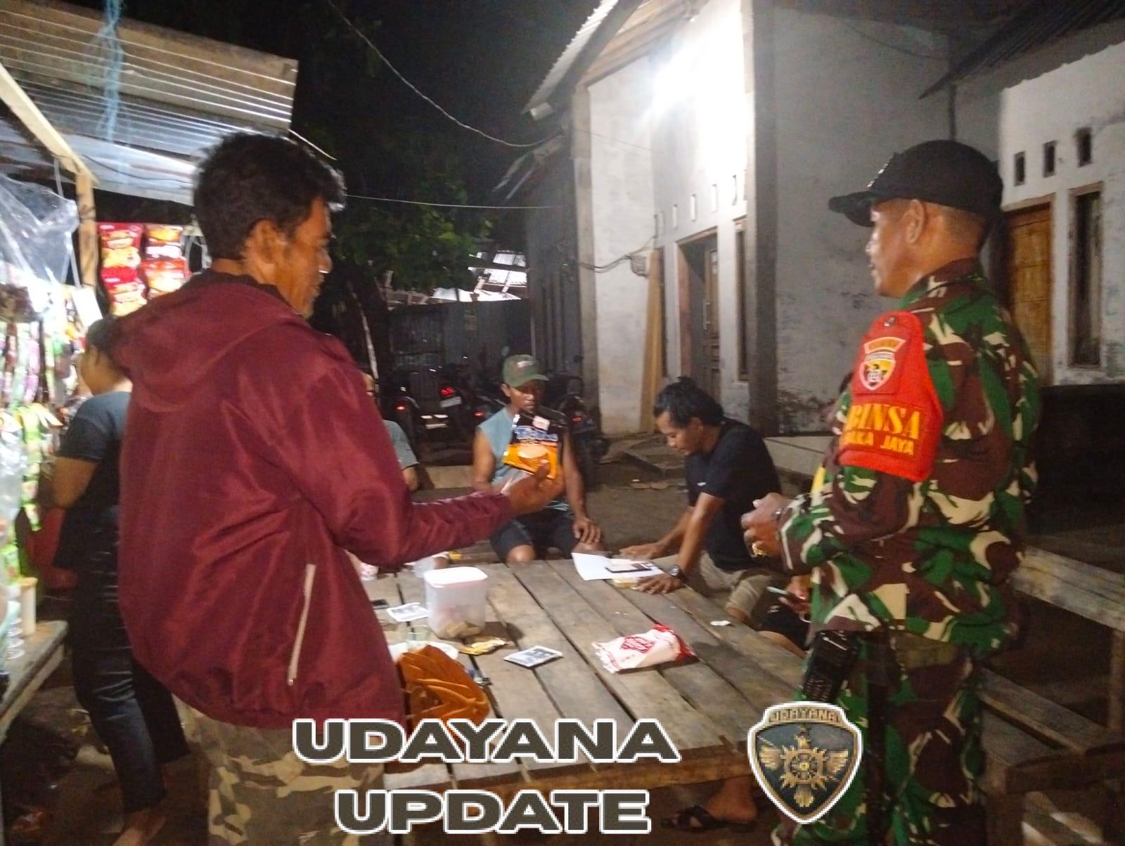 Babinsa Bakajaya Bersama Karang Taruna Gelar Ronda Malam di Dusun Rasanae Utara