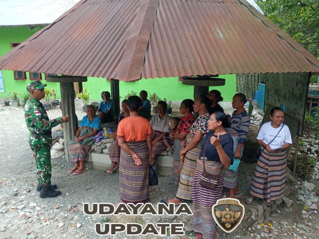 Babinsa Kaenbaun Terus Aktif Jalin Komunikasi dengan Masyarakat