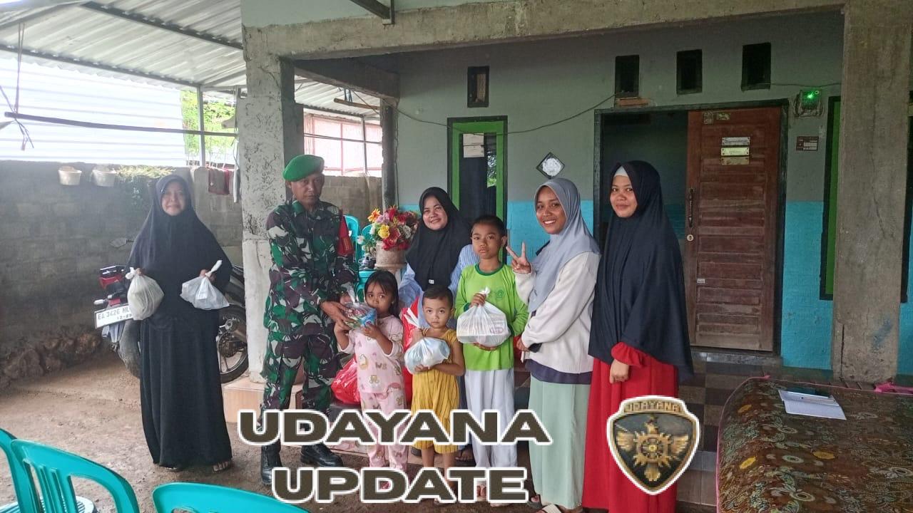 Babinsa Koramil Taliwang Dampingi Program Makan Bergizi Gratis di Posyandu Kelurahan Kuang