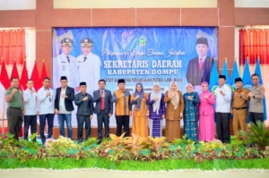 Kasdim 1614/Dompu Hadiri Acara Pelepasan dan Sertijab Sekretaris Daerah Kabupaten Dompu