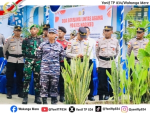 Yonif TP 834/WM Ikuti Apel dan Patroli Gabungan Pengamanan Tahun Baru 2026