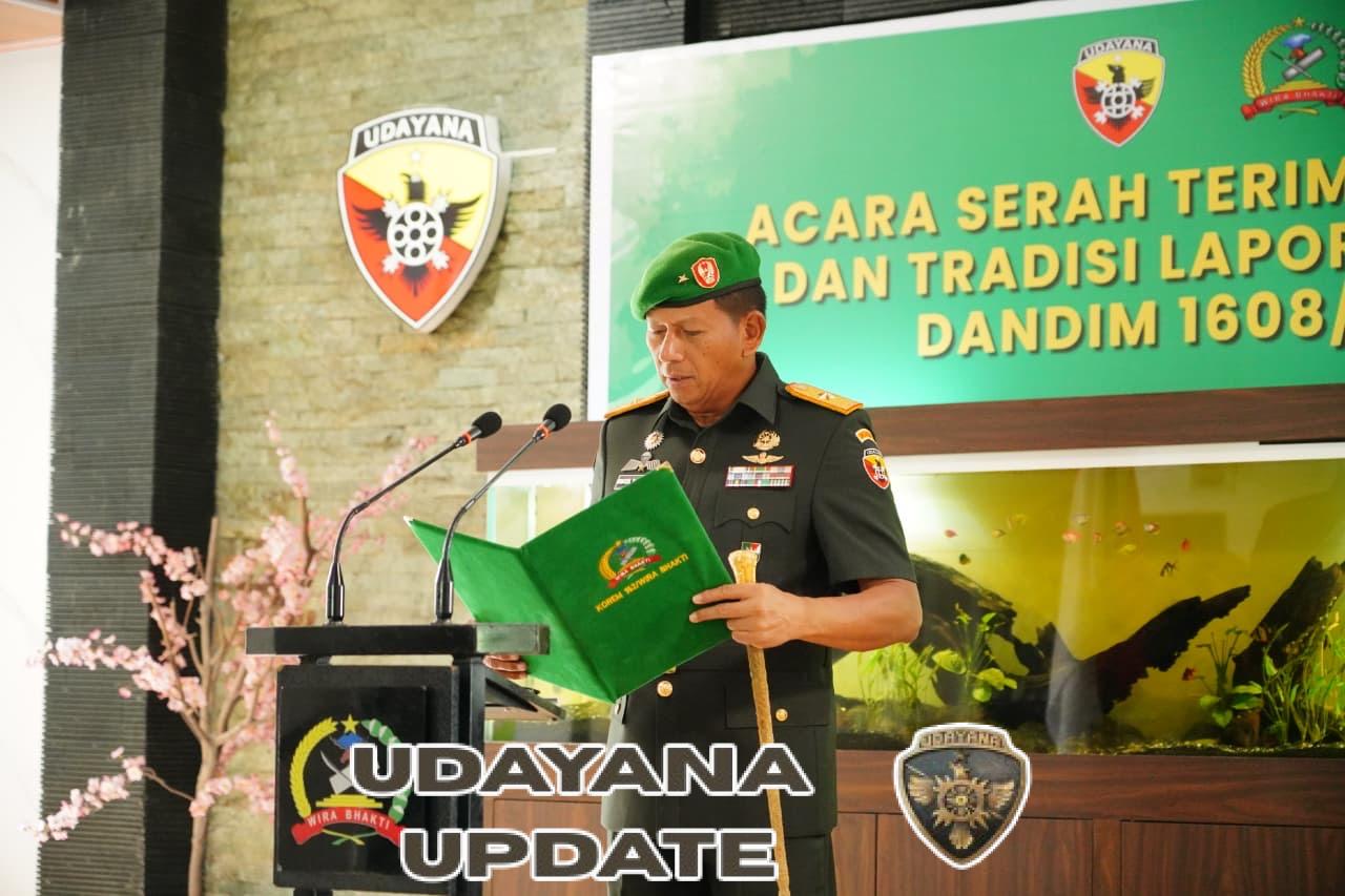 Tongkat Komando Resmi Berpindah, Danrem 162/WB Pimpin Sertijab Dandim 1608/Bima