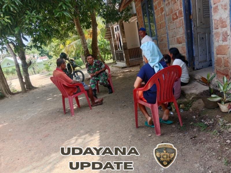 Dekat dengan Rakyat, Babinsa Koramil 1618-01/Miotim Intensifkan Pemantauan Wilayah Binaan