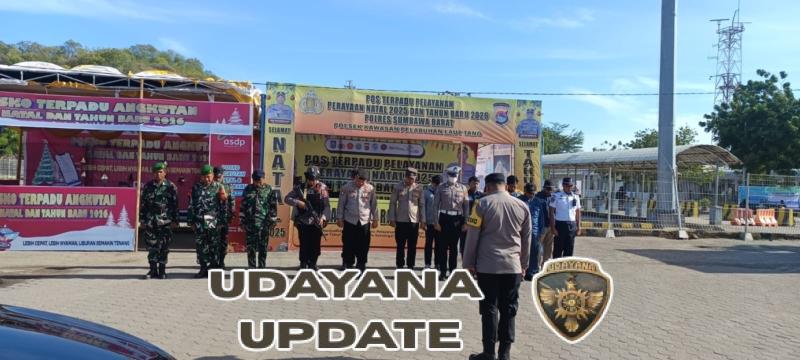 Apel Gabungan Posko Terpadu Nataru 2025–2026 Digelar di Pelabuhan Poto Tano