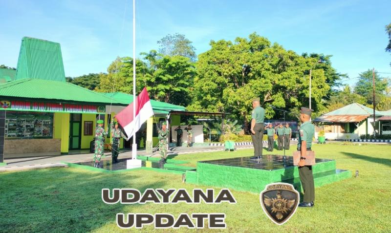 Upacara Pengibaran Bendera di Makodim 1618/TTU Jadi Sarana Pembinaan Karakter Prajurit