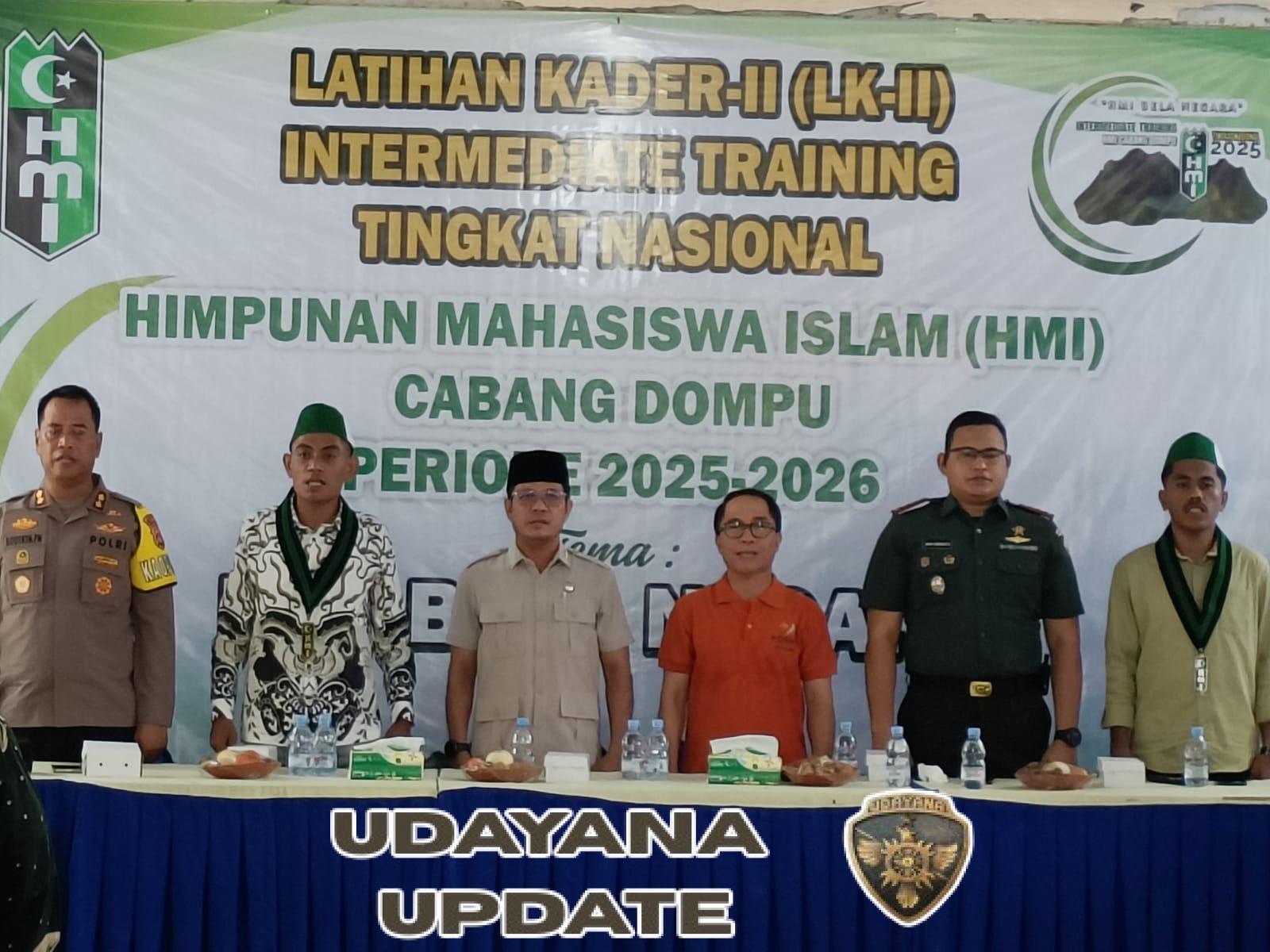Dandim 1614/Dompu Hadiri LK-II Nasional HMI, Tegaskan Komitmen Bela Negara