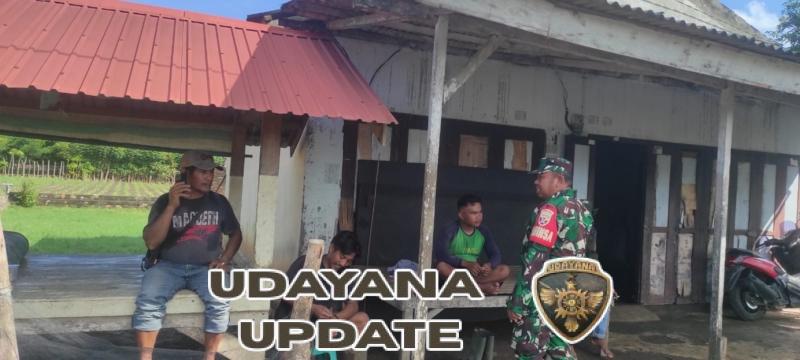 Babinsa Songgajah Imbau Warga Siaga Banjir di Tengah Curah Hujan Tinggi