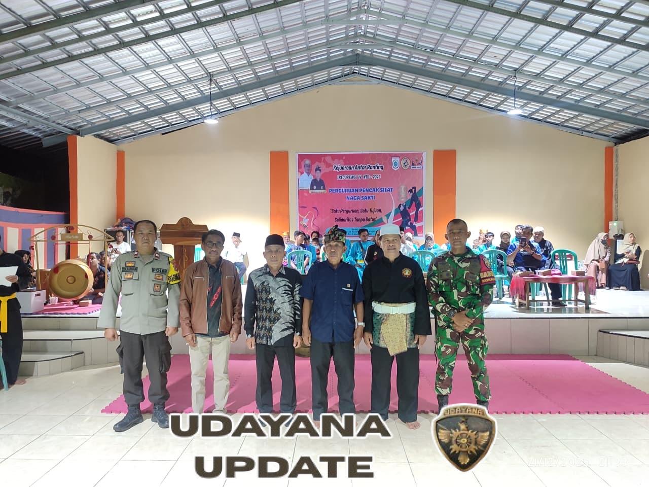 Babinsa Labuhan Lalar Dampingi Pembukaan Kejurtin IV Pencak Silat Naga Sakti Tingkat Provinsi NTB