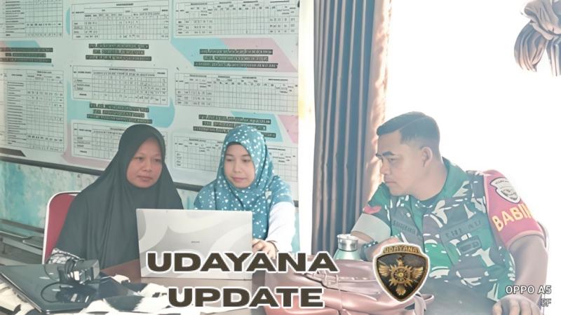 Babinsa Koramil Seteluk Dampingi Update Data Penerima Kartu KSB Maju di Desa Seran