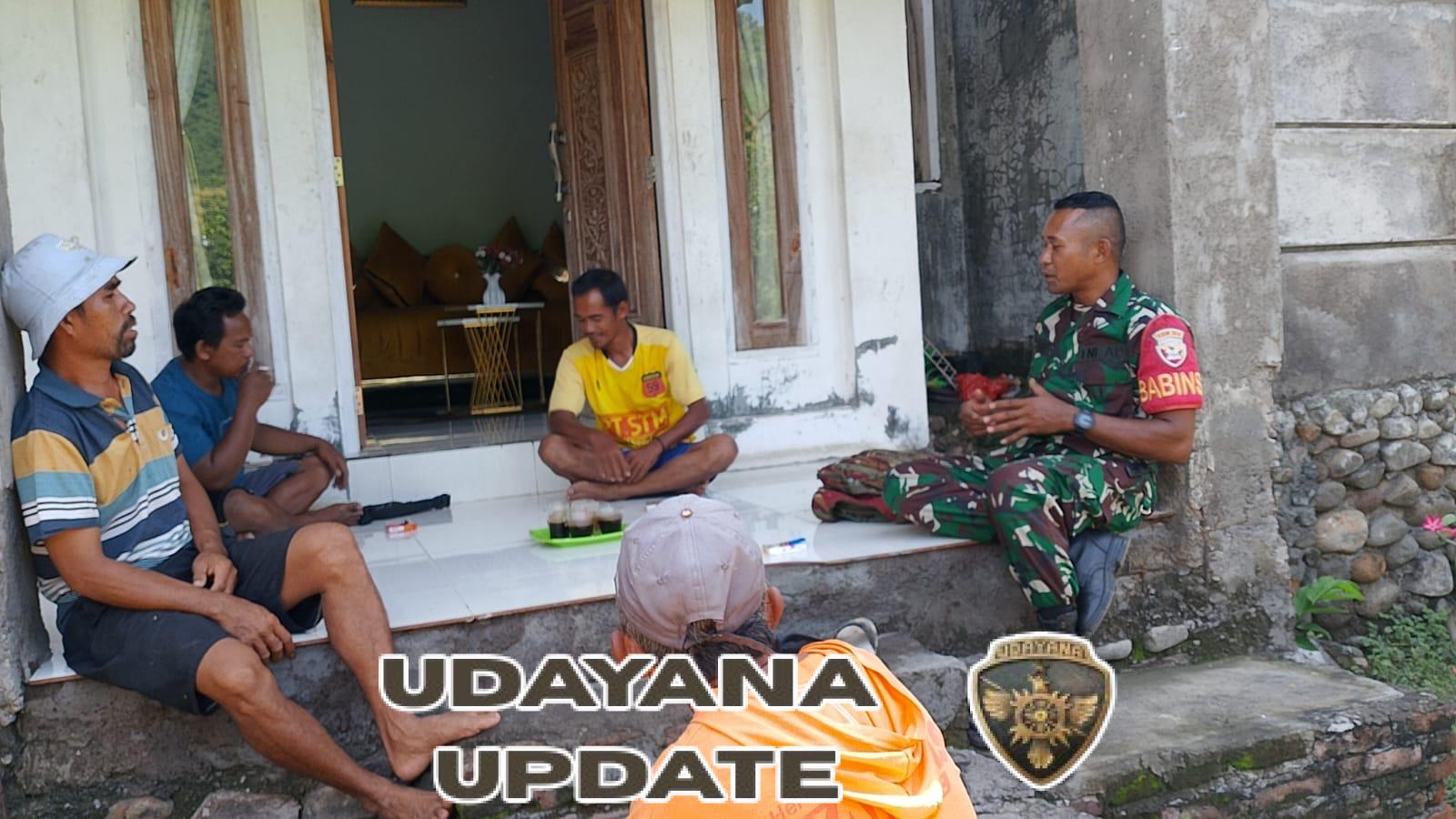 Babinsa Desa Konte Perkuat Komsos, Ajak Warga Jaga Kerukunan