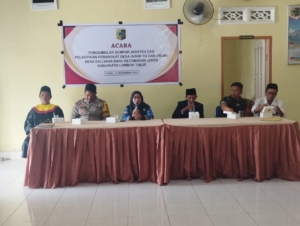 Babinsa Kalijaga Baru Kopda Hizbun Nasri Hadiri Pelantikan Perangkat Desa