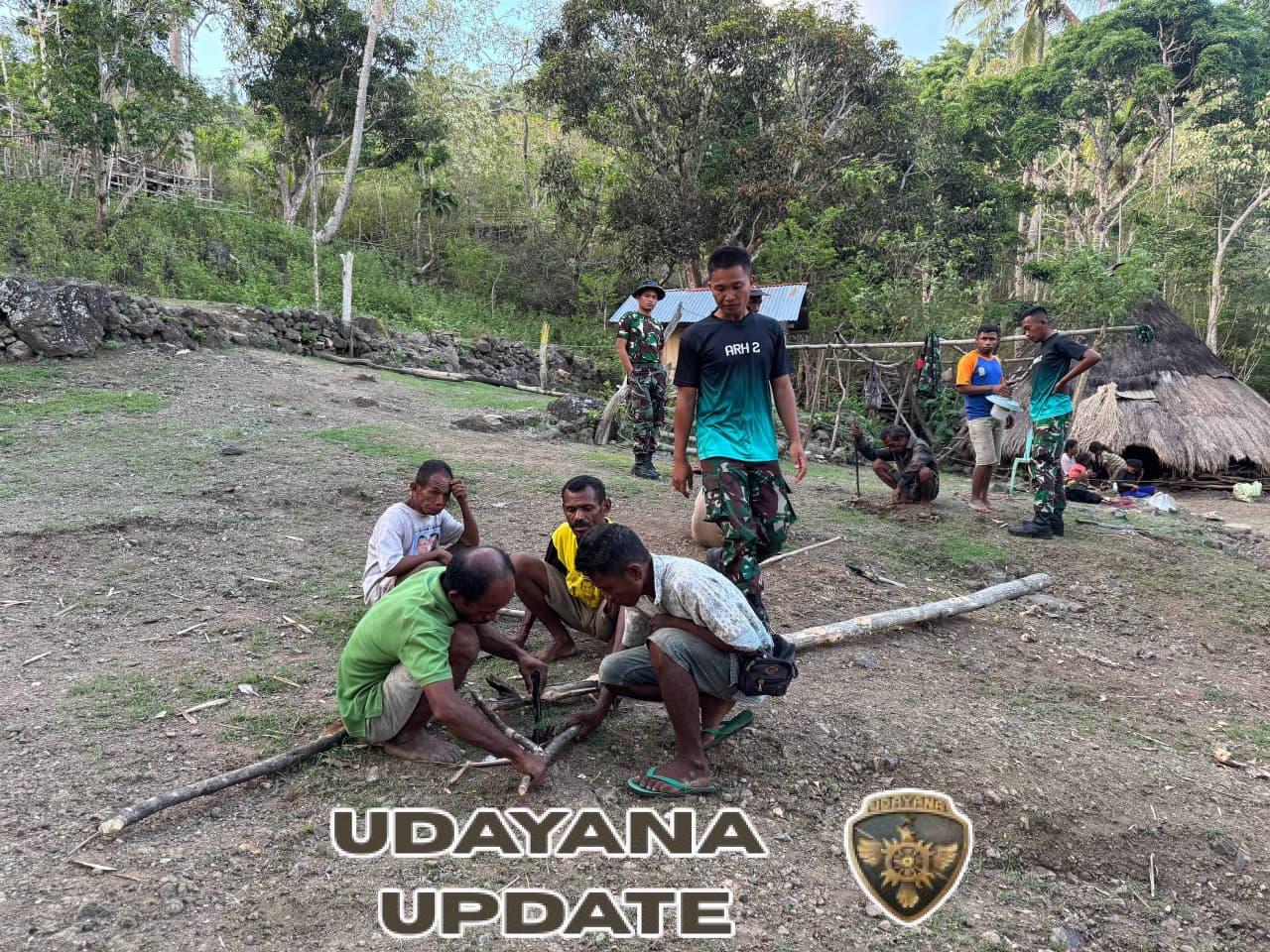 Terangi Perbatasan, Satgas Pamtas Yonarhanud 2 Kostrad Bangun Fasilitas Listrik dan Lampu di Perbatasan