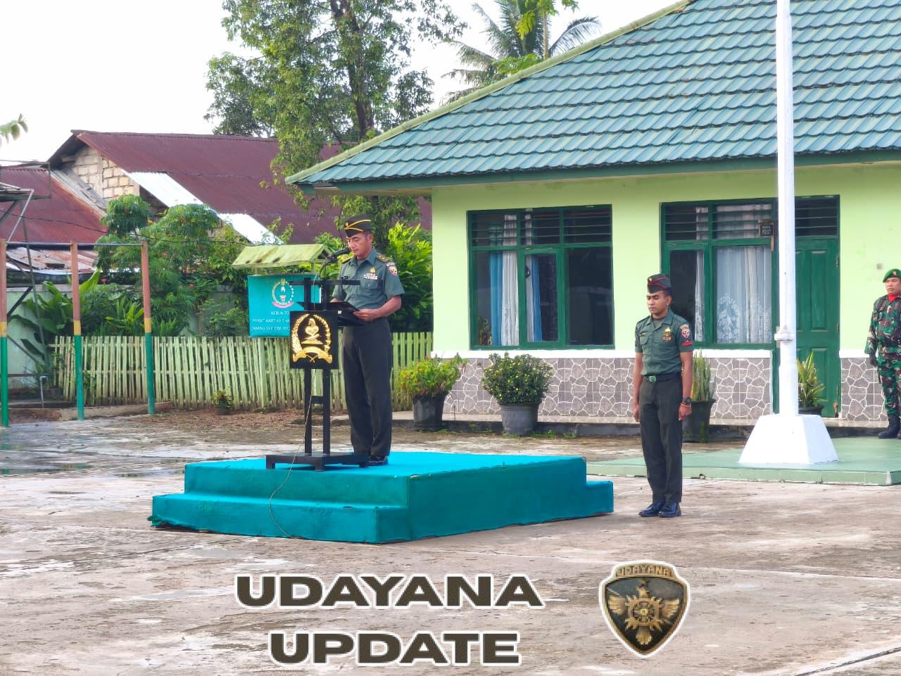 Wujudkan Disiplin Prajurit, Kasdim 1613/Sumba Barat Gelar Upacara Mingguan