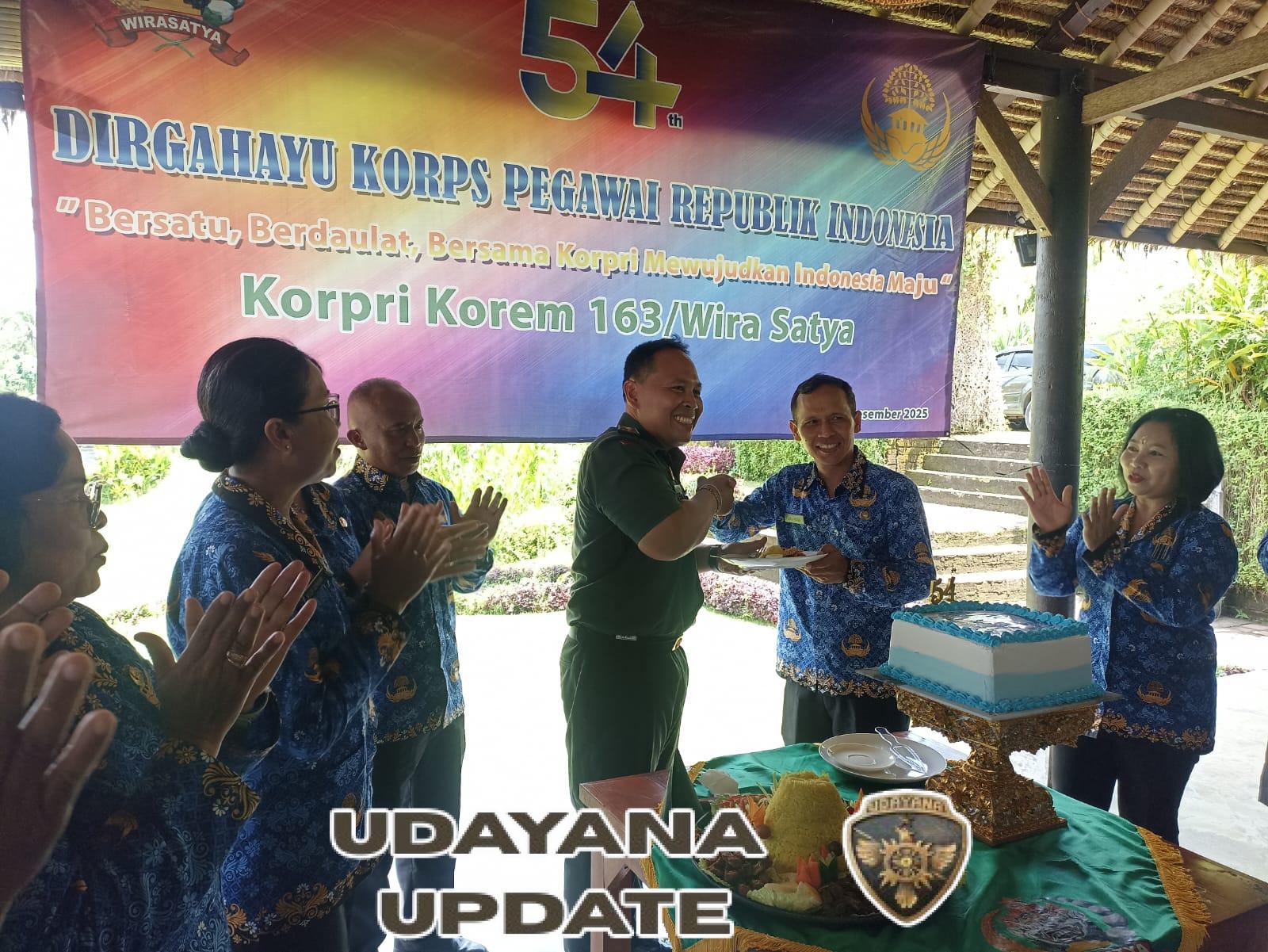 Syukuran HUT Korpri Ke 54 Korem 163/Wsa 2025, Danrem 163/Wsa Harap Korpri Semakin Solid, Adaptif Dan Responsive