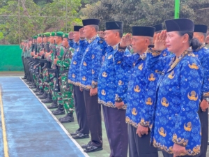 Upacara Pengibaran Bendera Merah Putih 1 Desember 2025 di Makodim 1626/Bangli