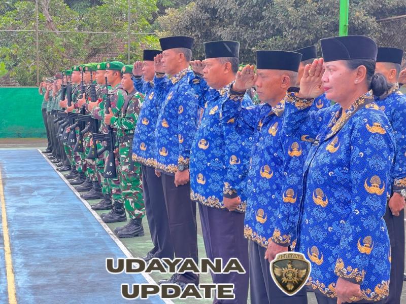 Upacara Pengibaran Bendera Merah Putih 1 Desember 2025 di Makodim 1626/Bangli