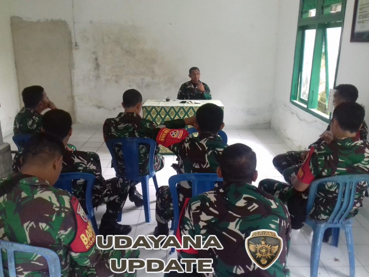 Danramil Klungkung Berikan Jam Komandan Sampaikan Motivasi