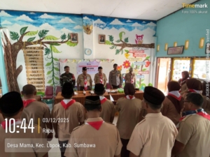 Koramil 1607-06 Lape Lopok Dukung Pelantikan Pengurus Kwarran Pramuka Kecamatan Lopok