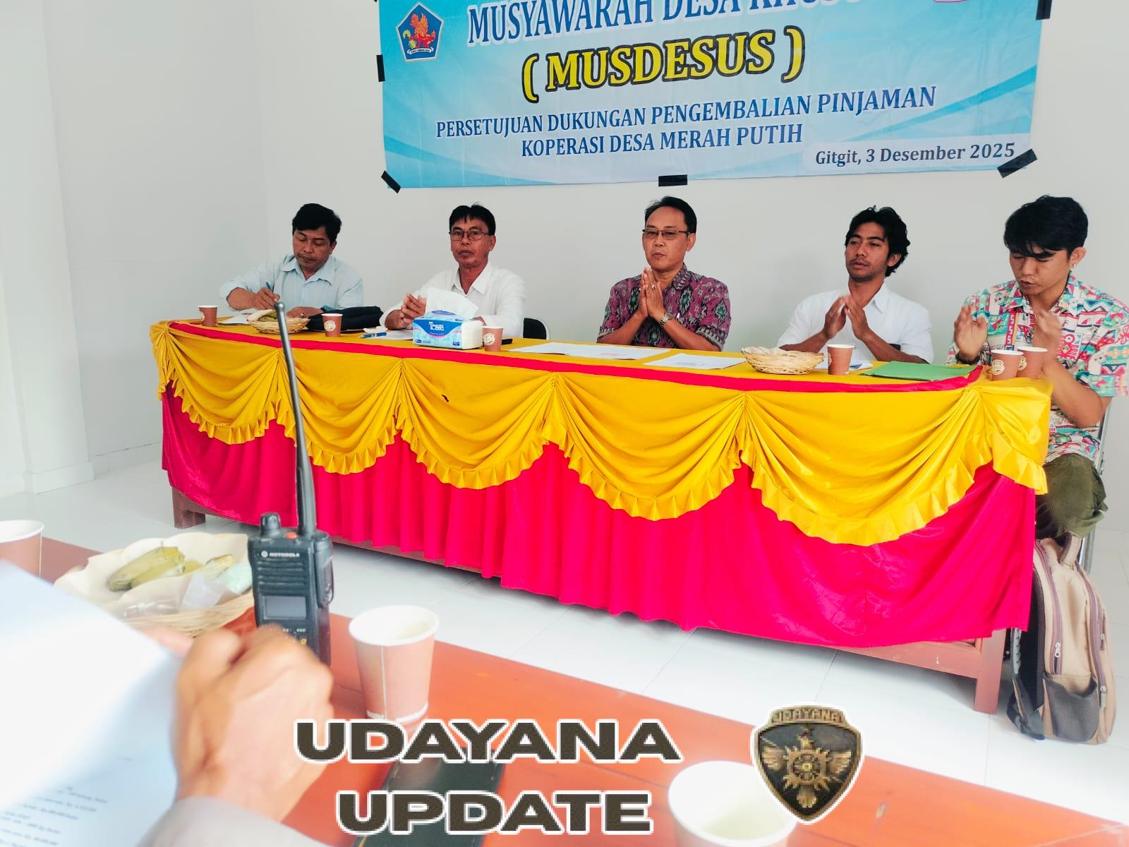 Koramil Sukasada Dukung Transparansi Pengelolaan Koperasi Merah Putih Melalui Musdessus Desa Gitgit