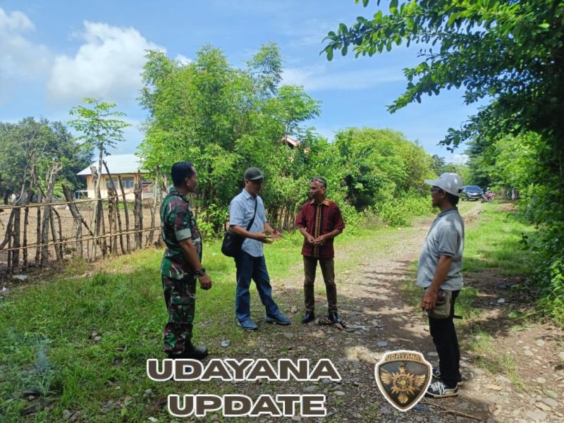 Babinsa Lape Lopok Dampingi Survei Pembangunan Dapur MBG di Desa Berora