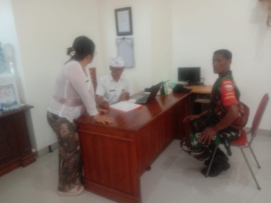 Gelar Silahturahmi Dan Komsos, Babinsa Korail Klungkung Bahas Lahan KDKMP Bersama Lurah Dan Kasi Ekobang Semarapura Kangin