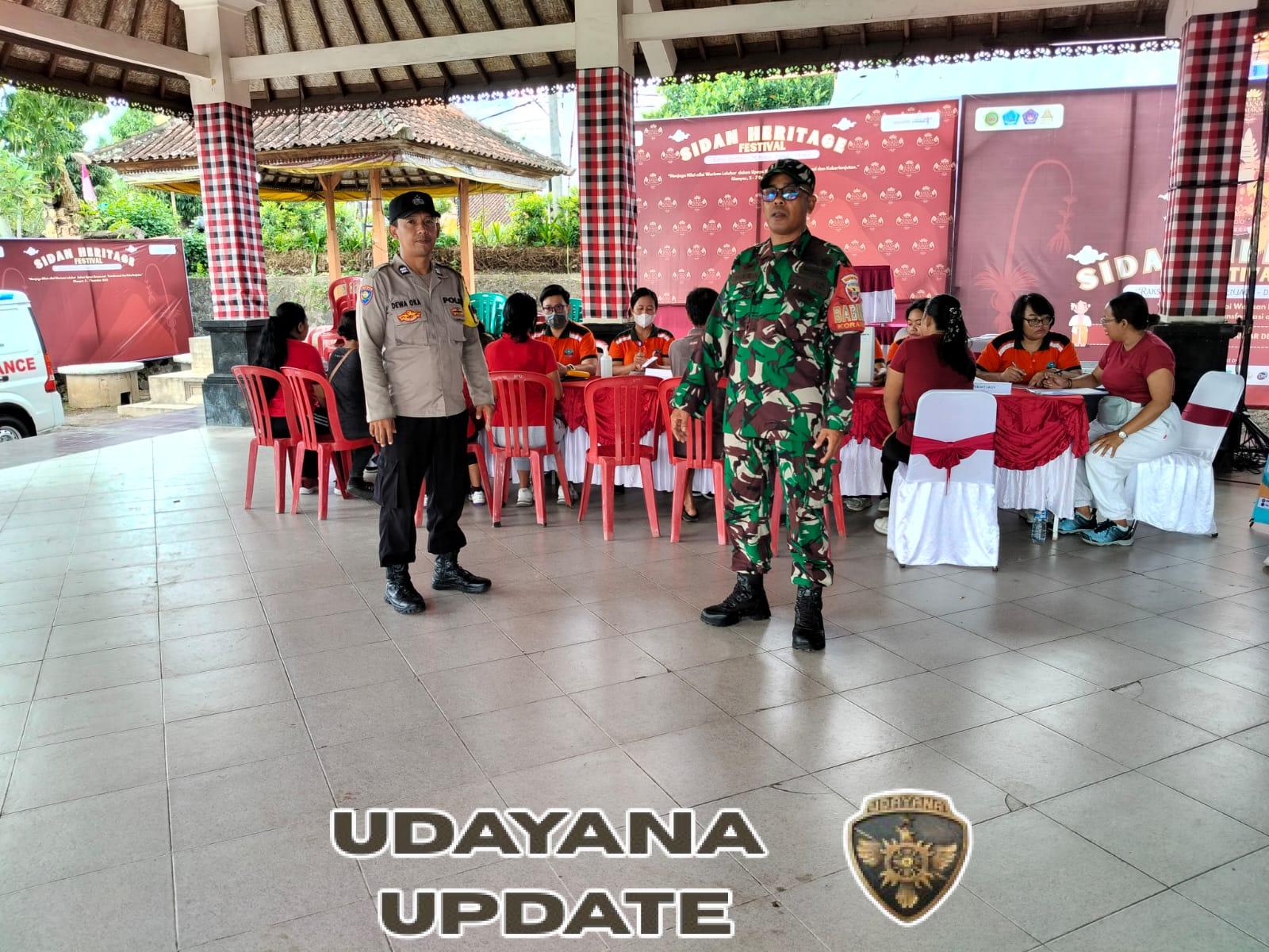 Babinsa Sidan Dukung Pelayanan Kesehatan dan Parade Masak di Sidan Heritage Festival 2025