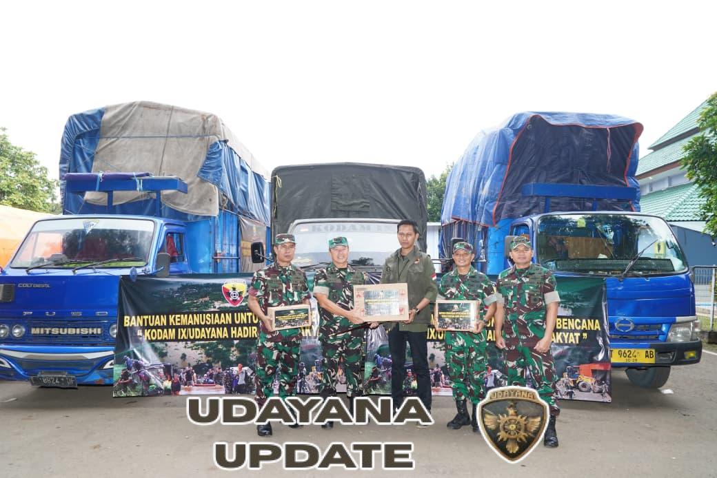 Pangdam Udayana Serahkan Bantuan Kodam IX/Udayana Untuk Korban Bencana Alam