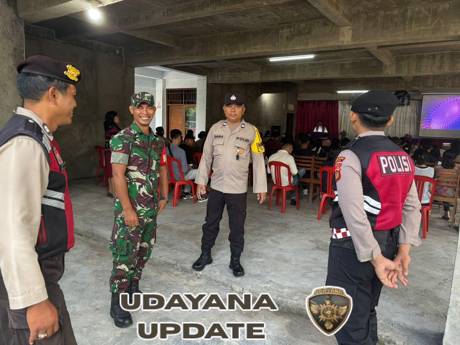 Babinsa Kelurahan Bebalang Laksanakan Pengamanan Ibadah Mingguan di Gereja Marga Rahayu