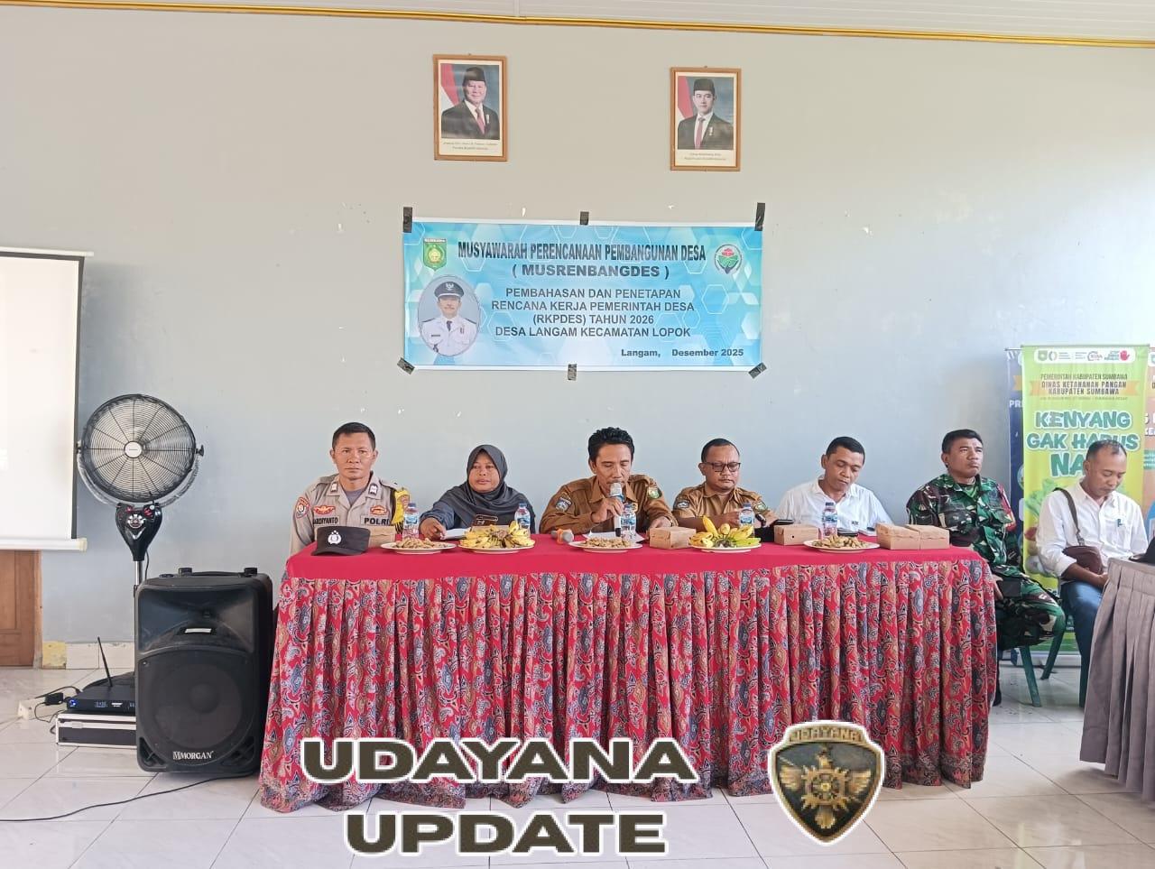 Sinergi TNI dan Pemerintah Desa, Musrenbangdes Langam 2026 Berjalan Kondusif