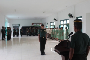 Kodim 1616/Gianyar Gelar Korp Raport Sambut Anggota Baru