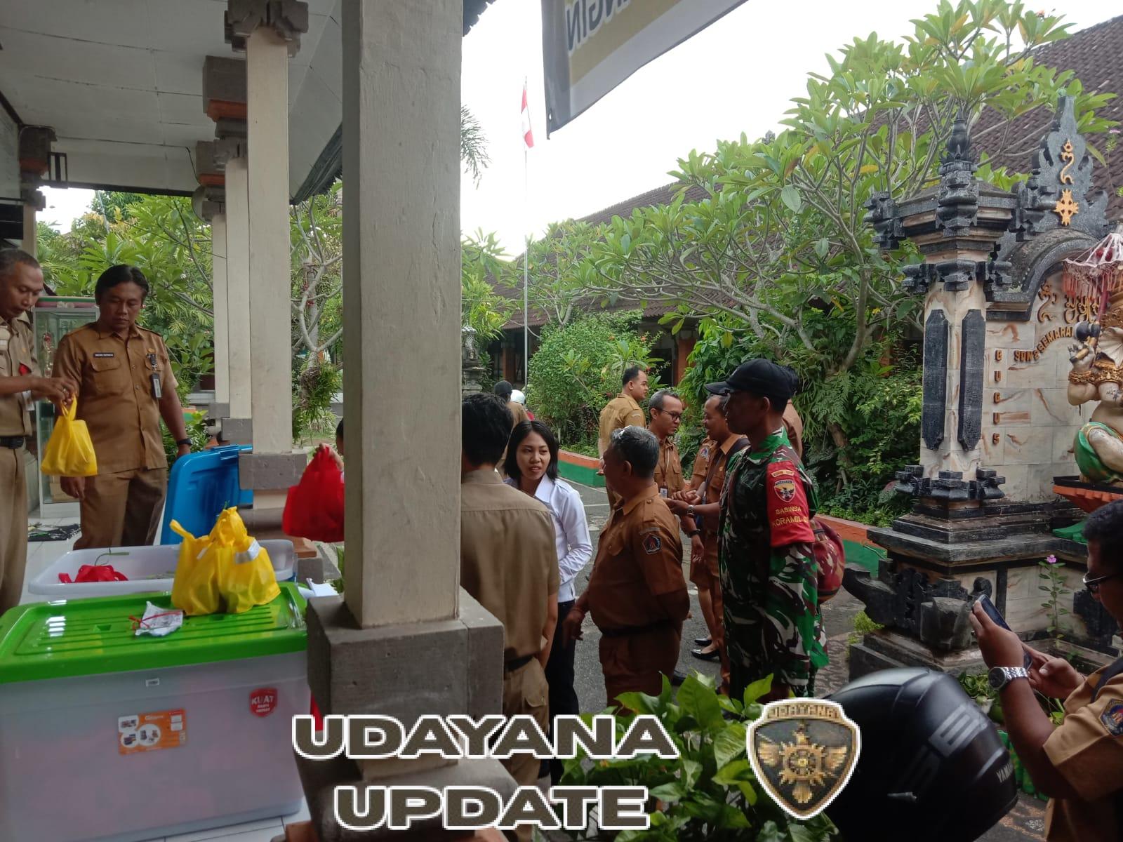 Dikawal Aparat TNI Polri, Program MBG Perdana Bergulir Di Kelurahan Semarapura Kangin