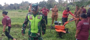 Babinsa Panji Dampingi Pelatihan Pemanfaatan Mesin Pertanian Kultivator untuk KWT Tulus Bakti