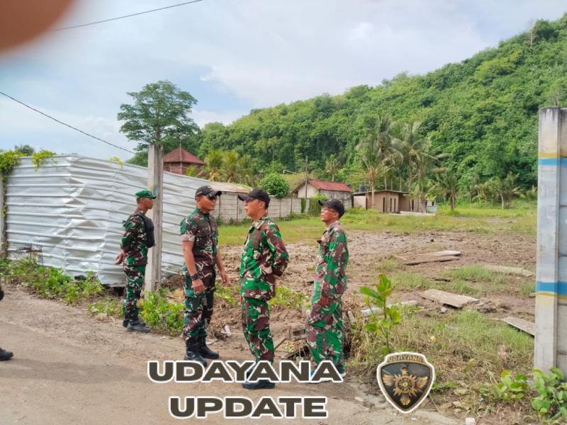 Dandim Klungkung Turun Ke Lokasi, Cek Situasi Dan Kondisi Pasca Banjir Di Obyek Wisata Crystal Bay
