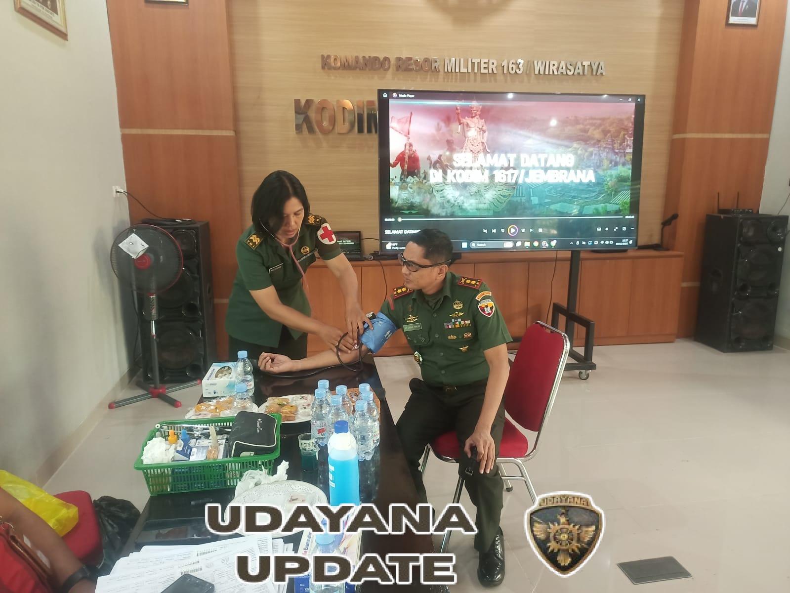 Kodim 1617/Jembrana Gelar Donor Darah, Peringati Hari Juang TNI AD Ke-80