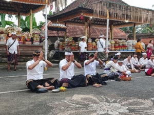 Danramil Ubud Hadiri Persembahyangan Piodalan, Pererat Hubungan dengan Masyarakat Adat