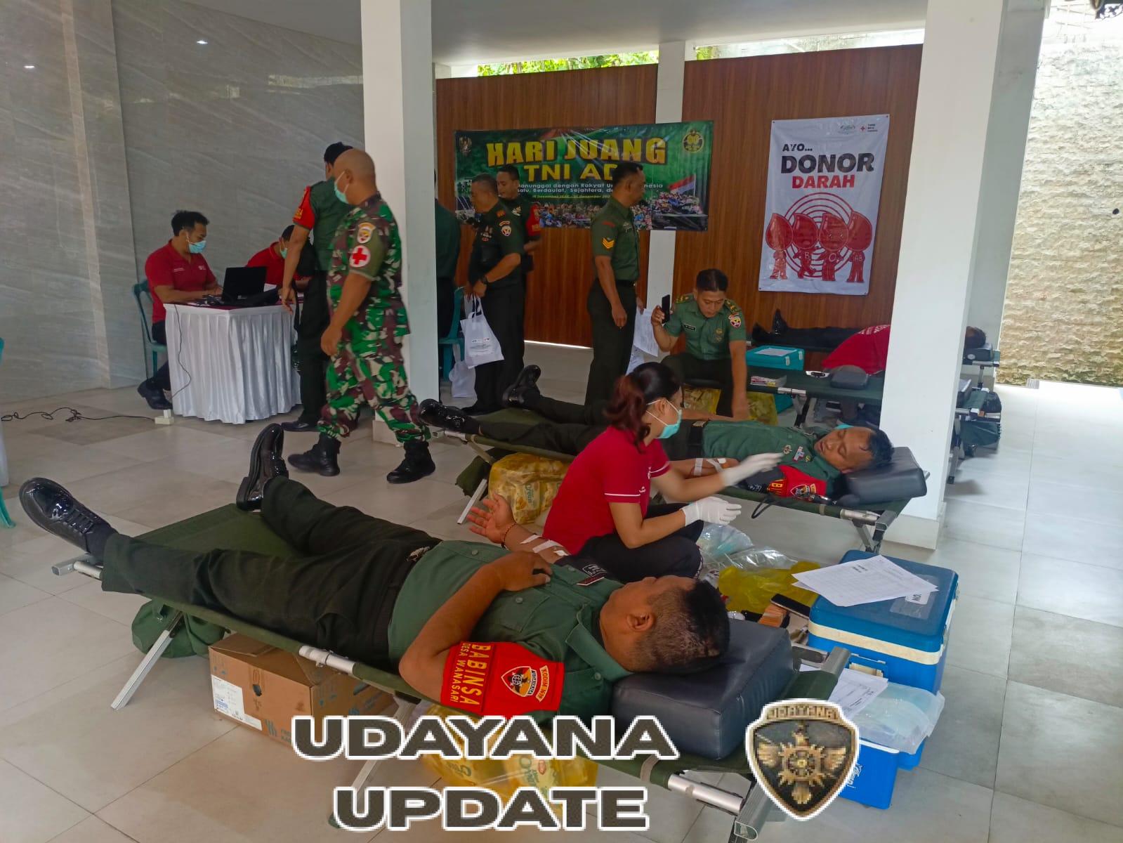 Sambut Hari Juang Kartika ke-80, Kodim Tabanan Bersinergi dengan PMI Gelar Donor Darah di TMPN Pancaka Tirta