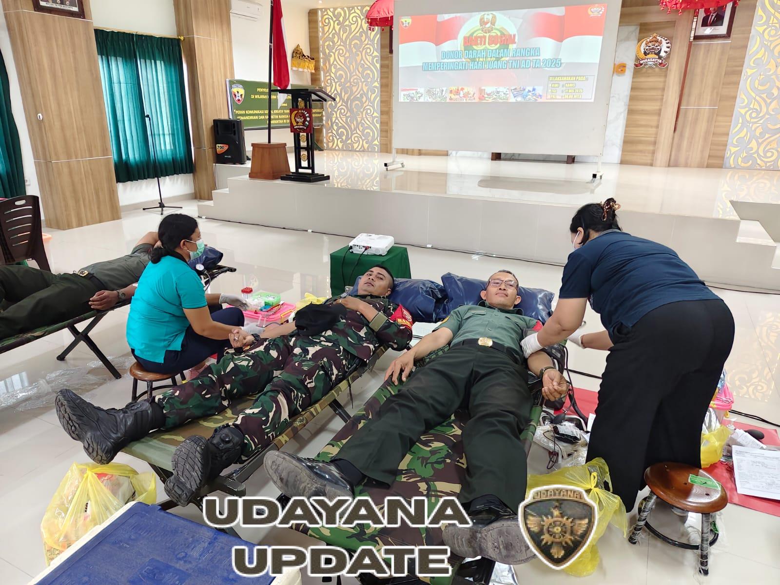 Kodim Klungkung Gelar Donor Darah Peringati Hari Juang TNI AD Ke 80