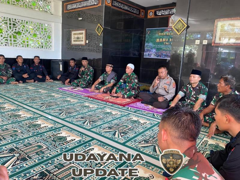 Doa Bersama Peringati Hari Juang Kartika TNI AD Ke-80 Digelar Khidmat di Makodim 1628/Sumbawa Barat.