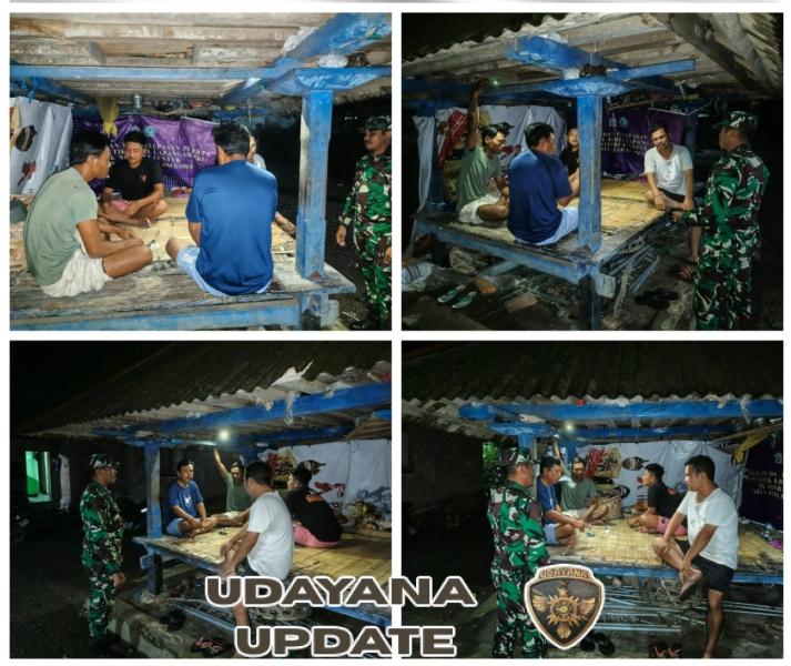 Patroli Malam Koramil Lunyuk, Warga Dihimbau Waspada Banjir dan Cuaca Ekstrem