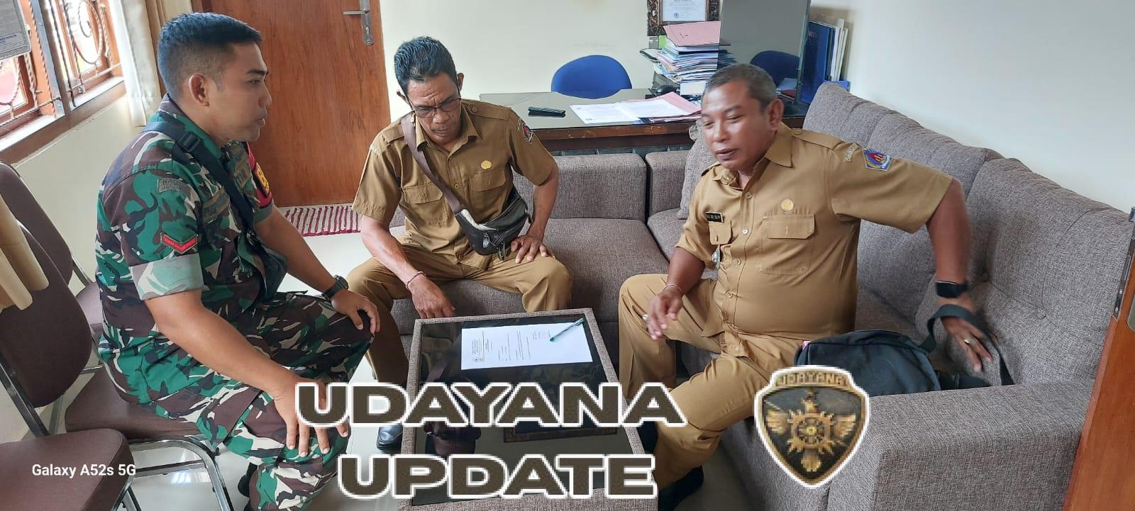 Kunjungi Kantor Desa, Babinsa Tohpati Komunikasi Dan Koordinasi Jalin Silahturami Bersama Kades